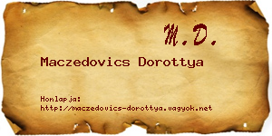 Maczedovics Dorottya névjegykártya